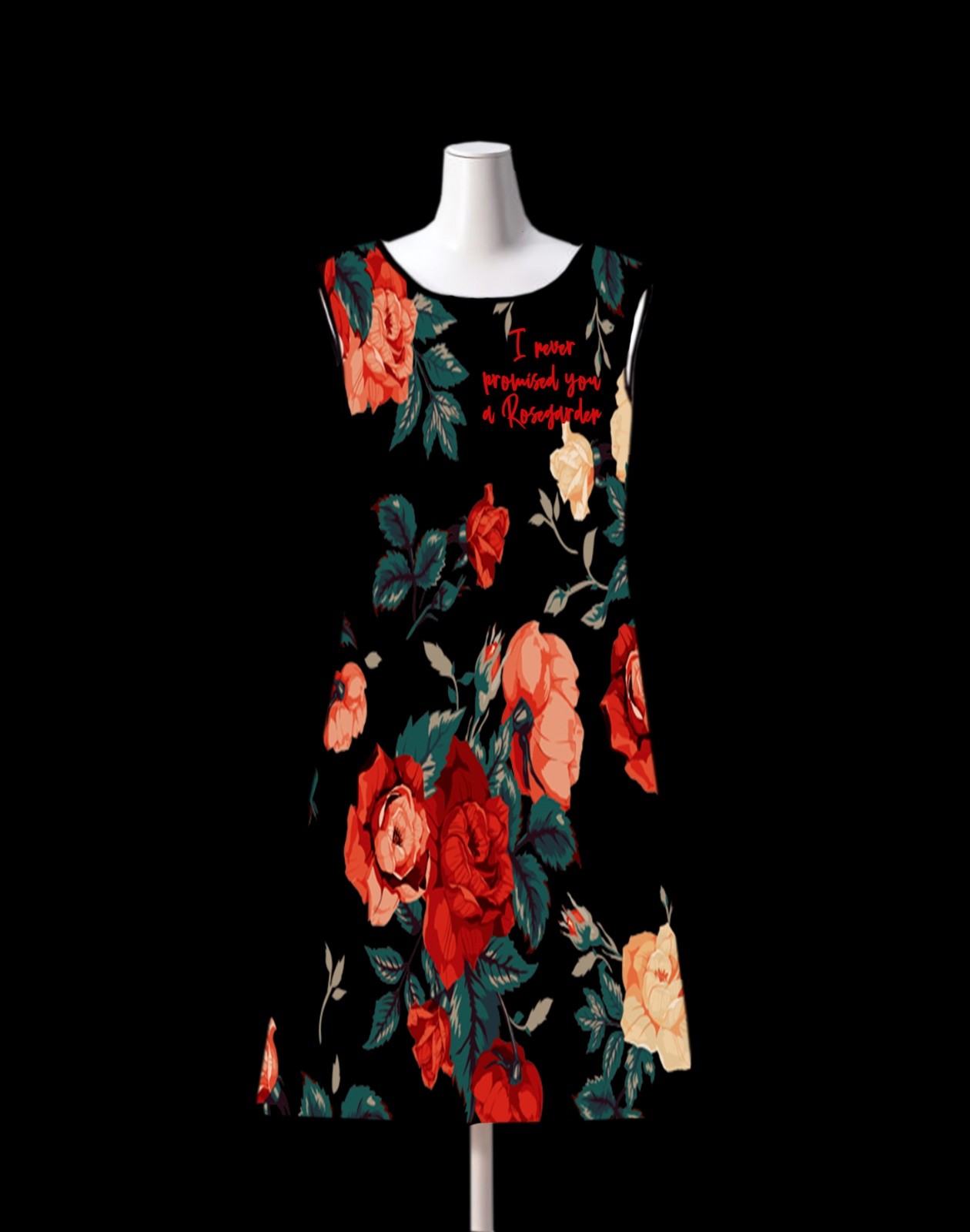 Roses on Black dress  copy